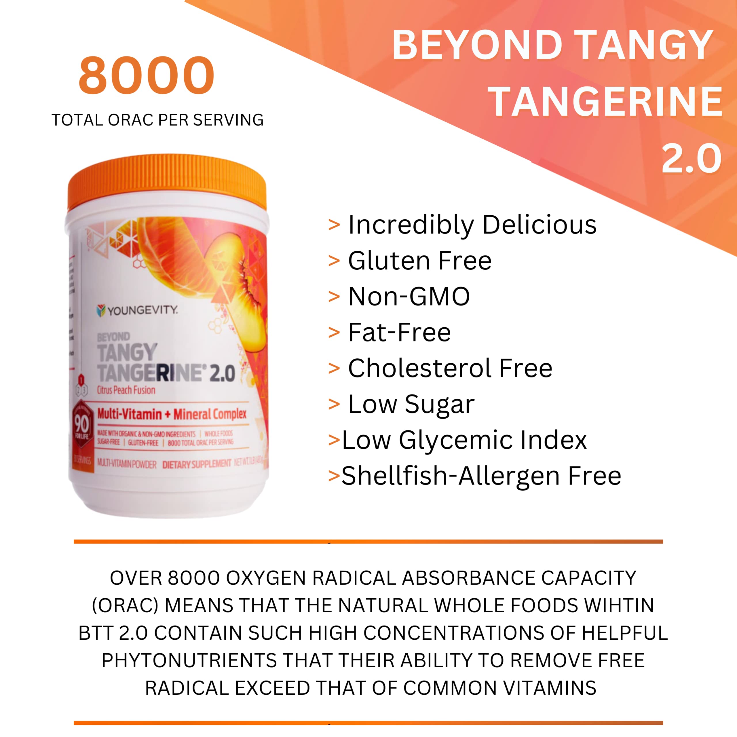 Foto 6 pulgar | Suplemento Youngevity Beyond Tangy Tangerine 2.0 Citrus Peach - Venta Internacional.
