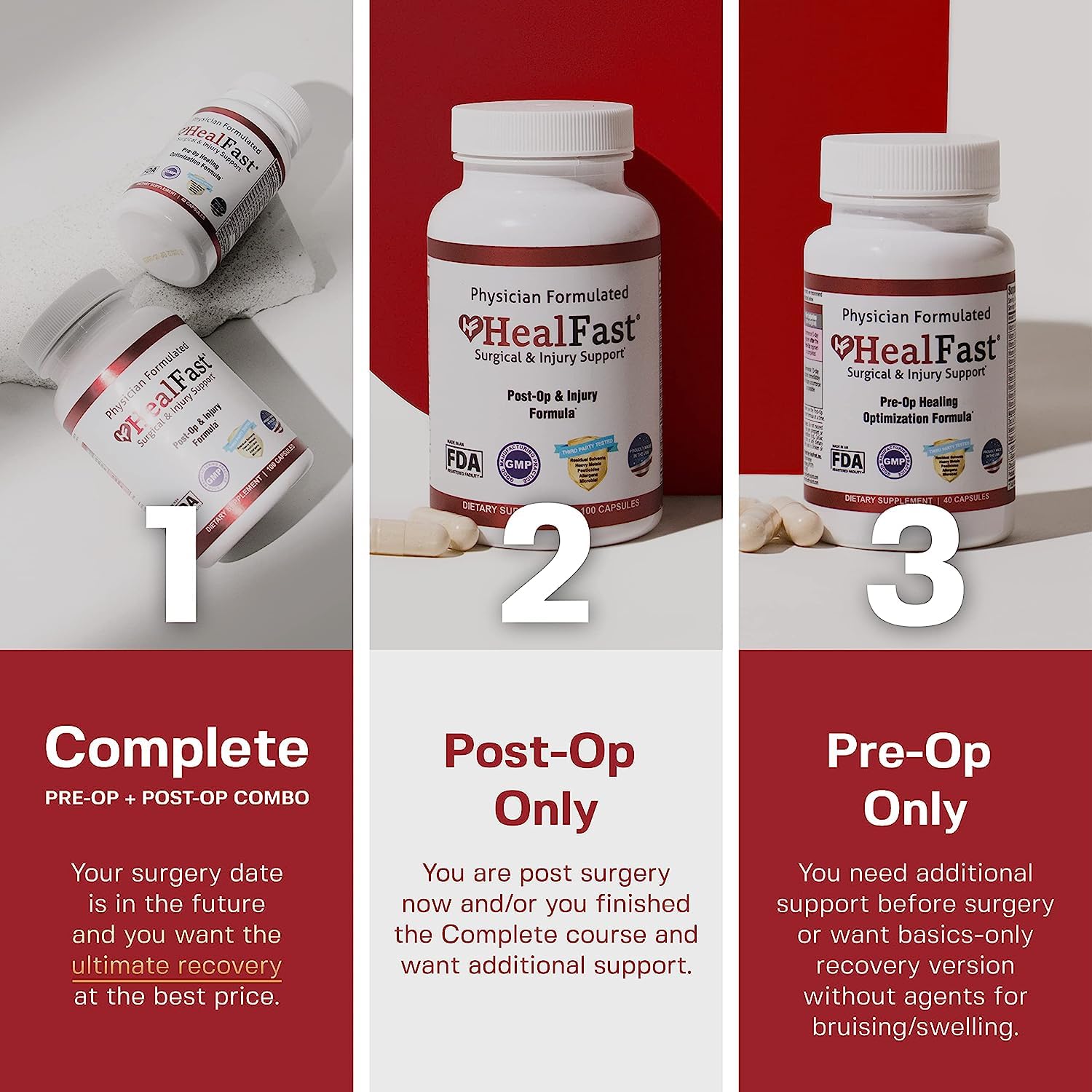 Foto 3 pulgar | Complemente Healfast Complete Surgery & Lesiones Recovery - Venta Internacional.