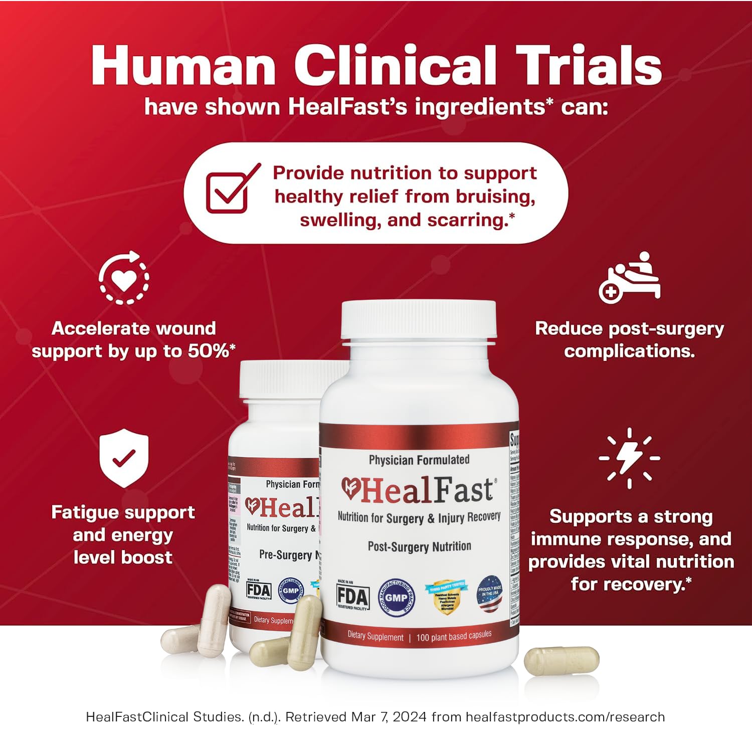 Foto 3 | Complemente Healfast Complete Surgery & Lesiones Recovery - Venta Internacional.