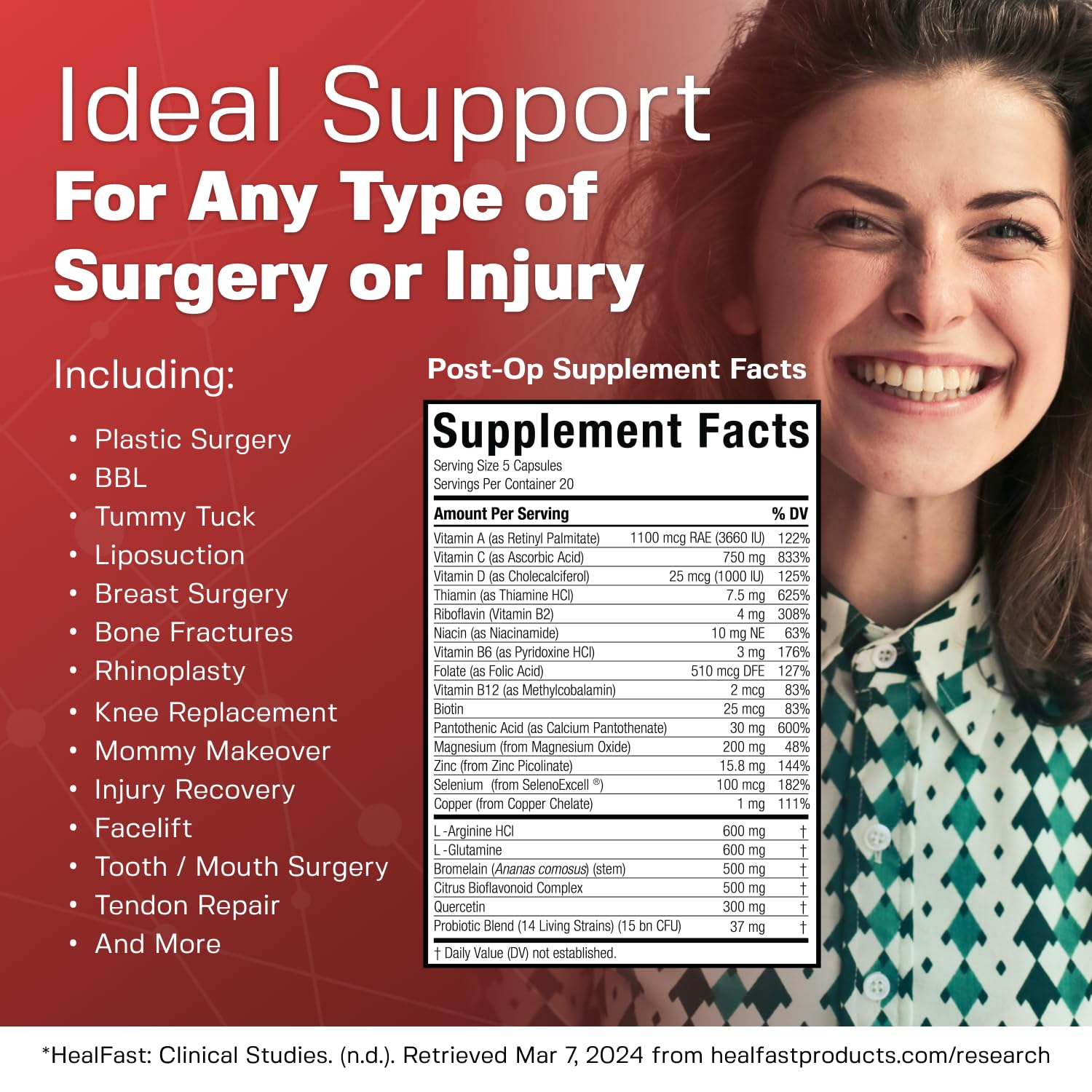 Foto 7 pulgar | Complemente Healfast Complete Surgery & Lesiones Recovery - Venta Internacional.