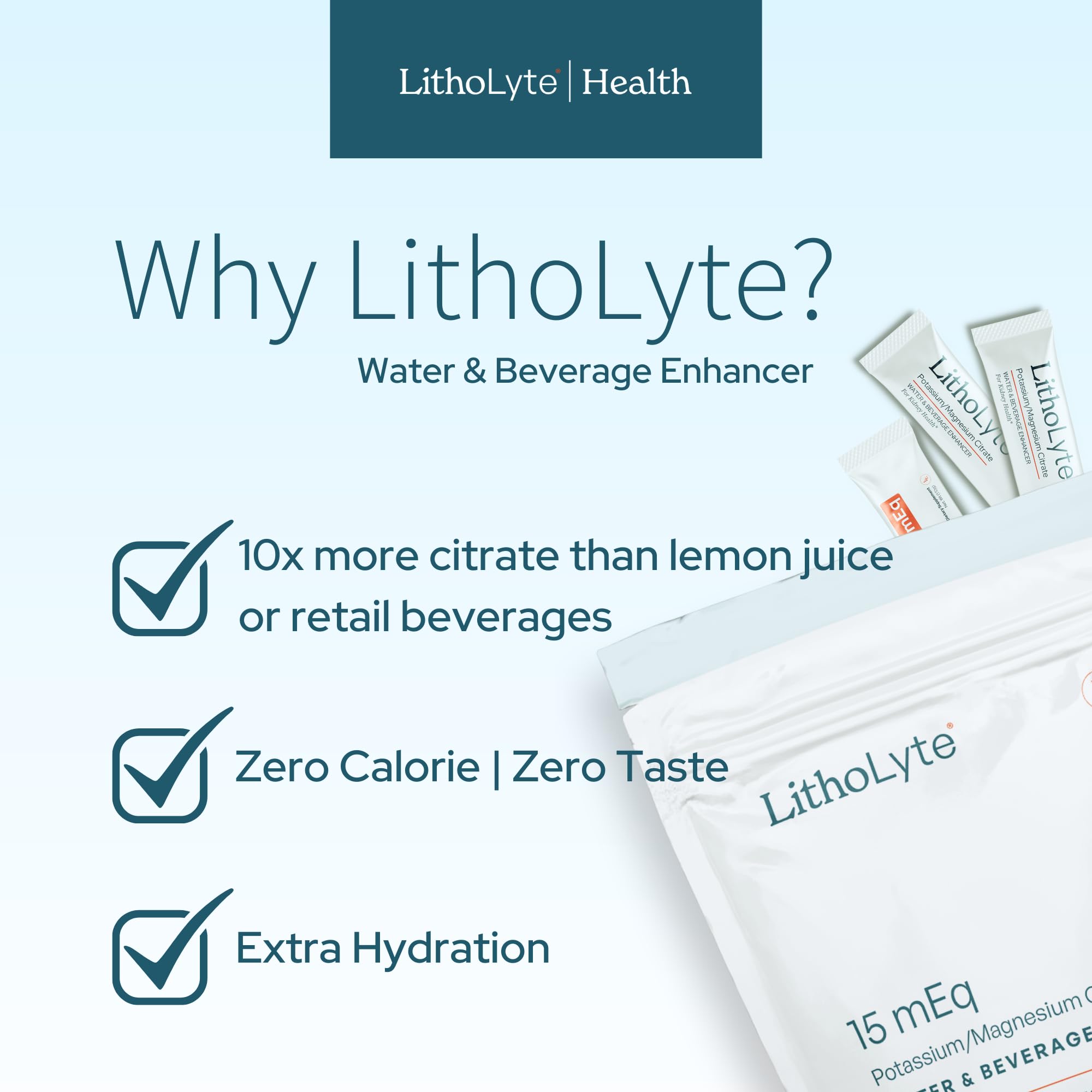 Foto 4 pulgar | Potenciador De Agua Y Bebidas Litholyte Kidney Health 15 Meq - Venta Internacional.