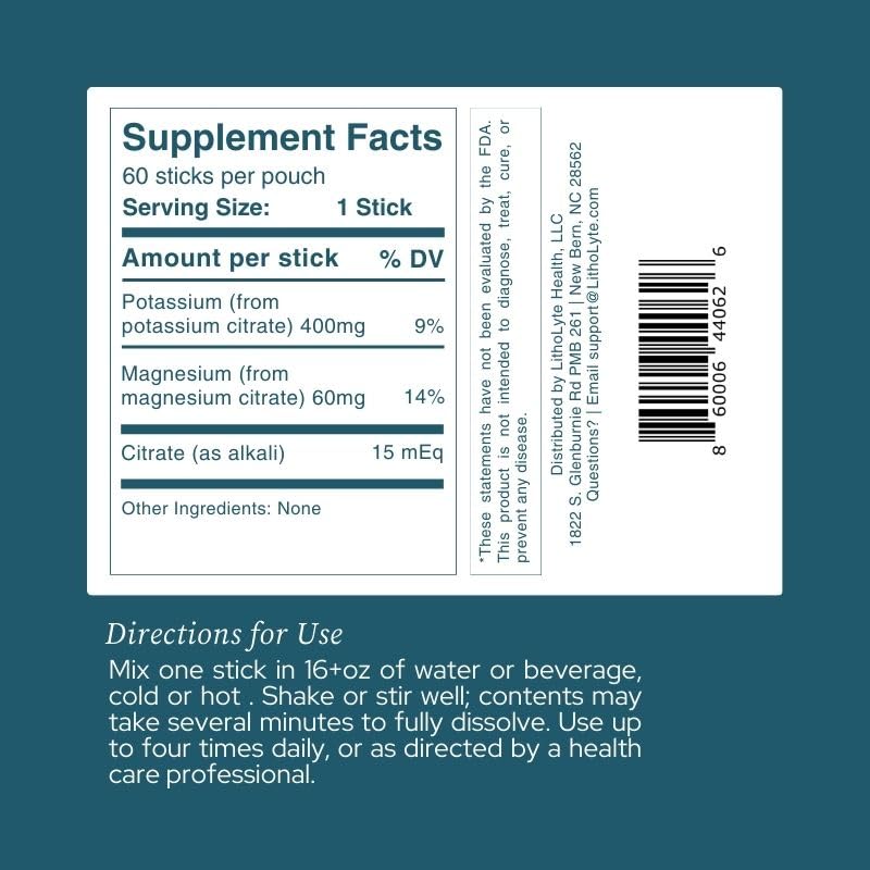 Foto 7 pulgar | Potenciador De Agua Y Bebidas Litholyte Kidney Health 15 Meq - Venta Internacional.