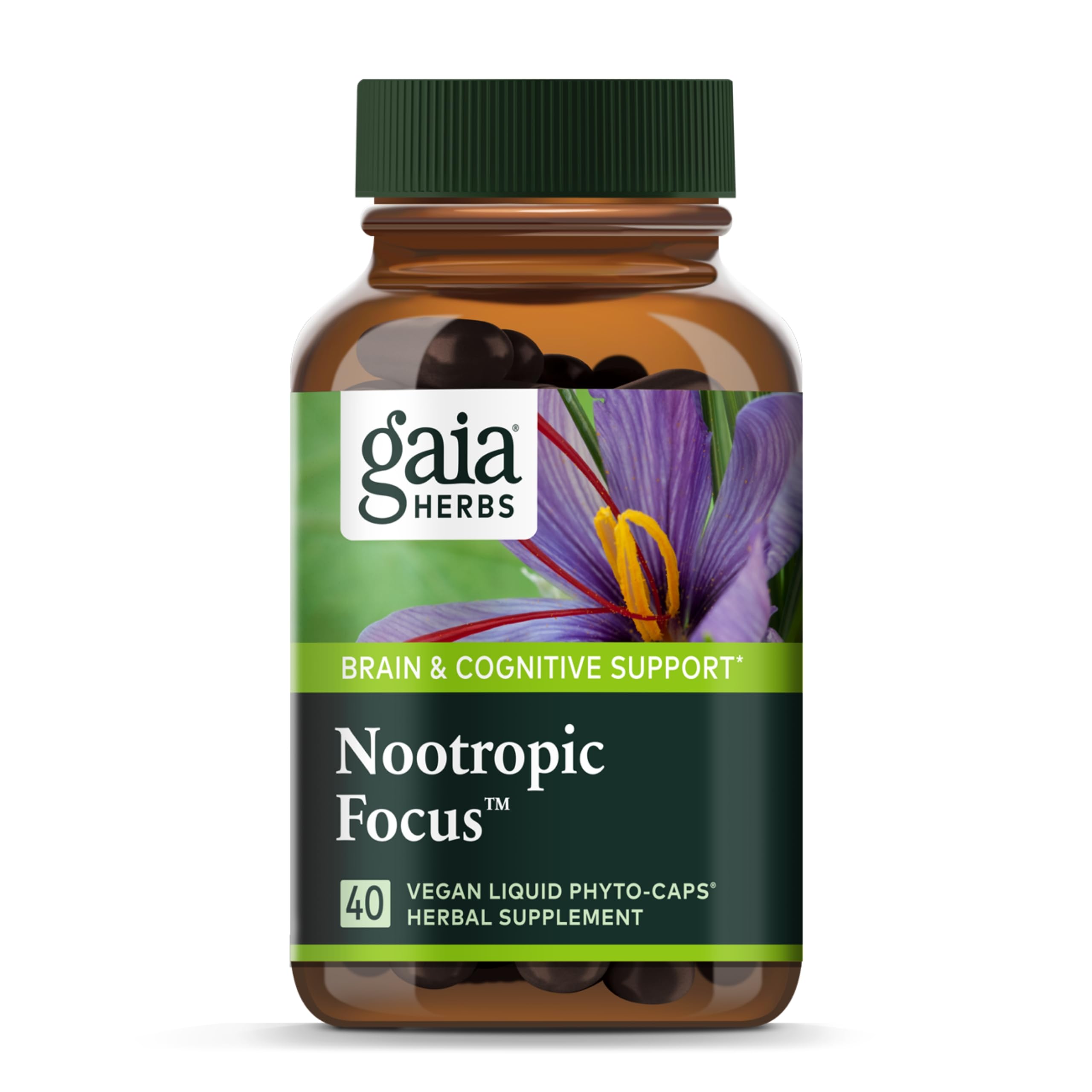 Foto 2 pulgar | Suplemento Gaia Herbs Nootrópico Focus Brain 40 Cápsulas - Venta Internacional.