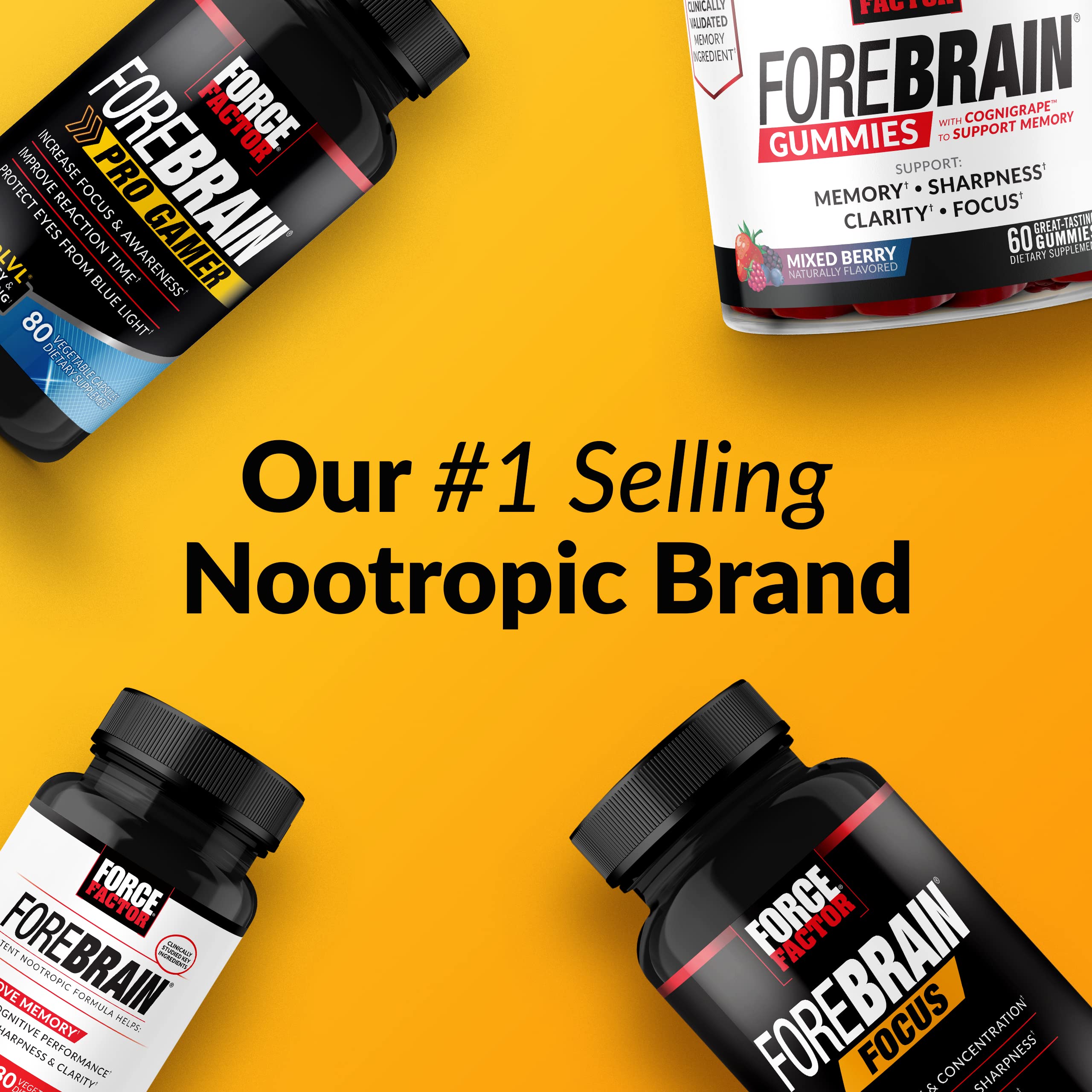 Foto 7 | Suplemento Cerebral Force Factor Forebrain Focus 60 Cápsulas - Venta Internacional.