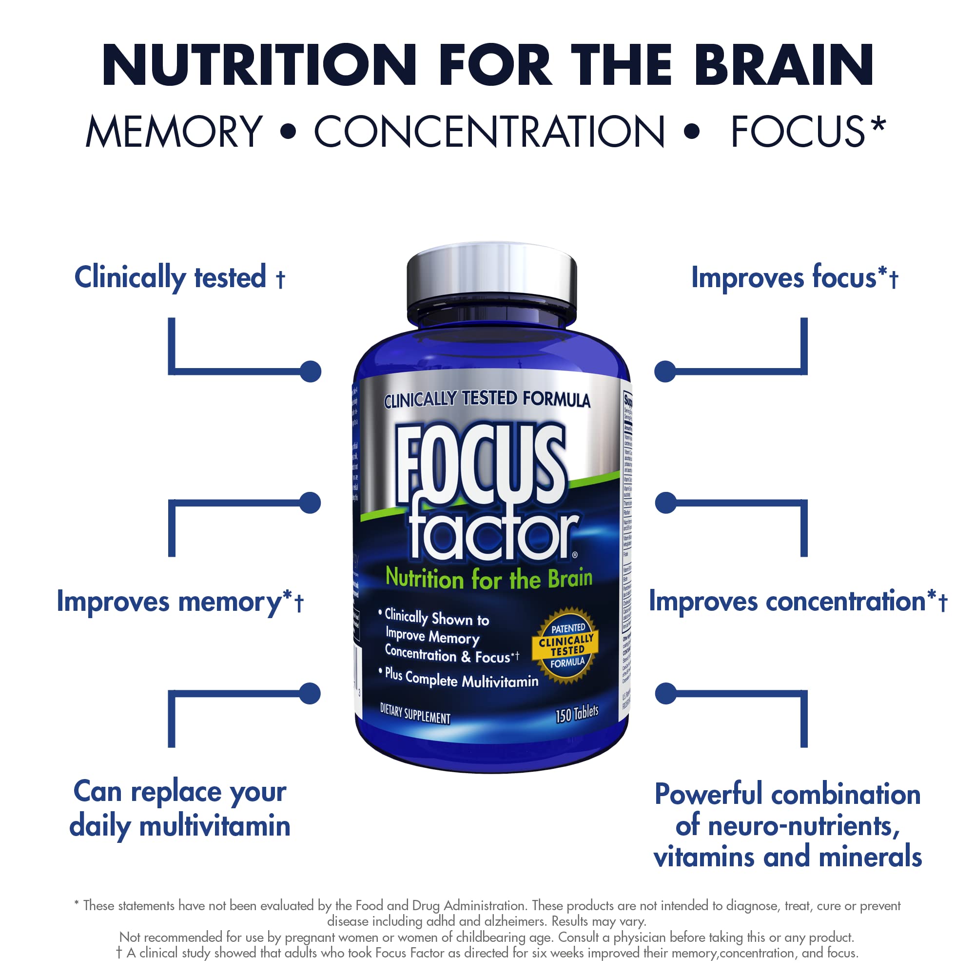 Foto 3 pulgar | Suplemento Cerebral Focus Factor Nutrition 150 Comprimidos - Venta Internacional.