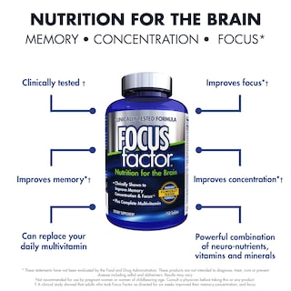 Foto 2 | Suplemento Cerebral Focus Factor Nutrition 150 Comprimidos - Venta Internacional.