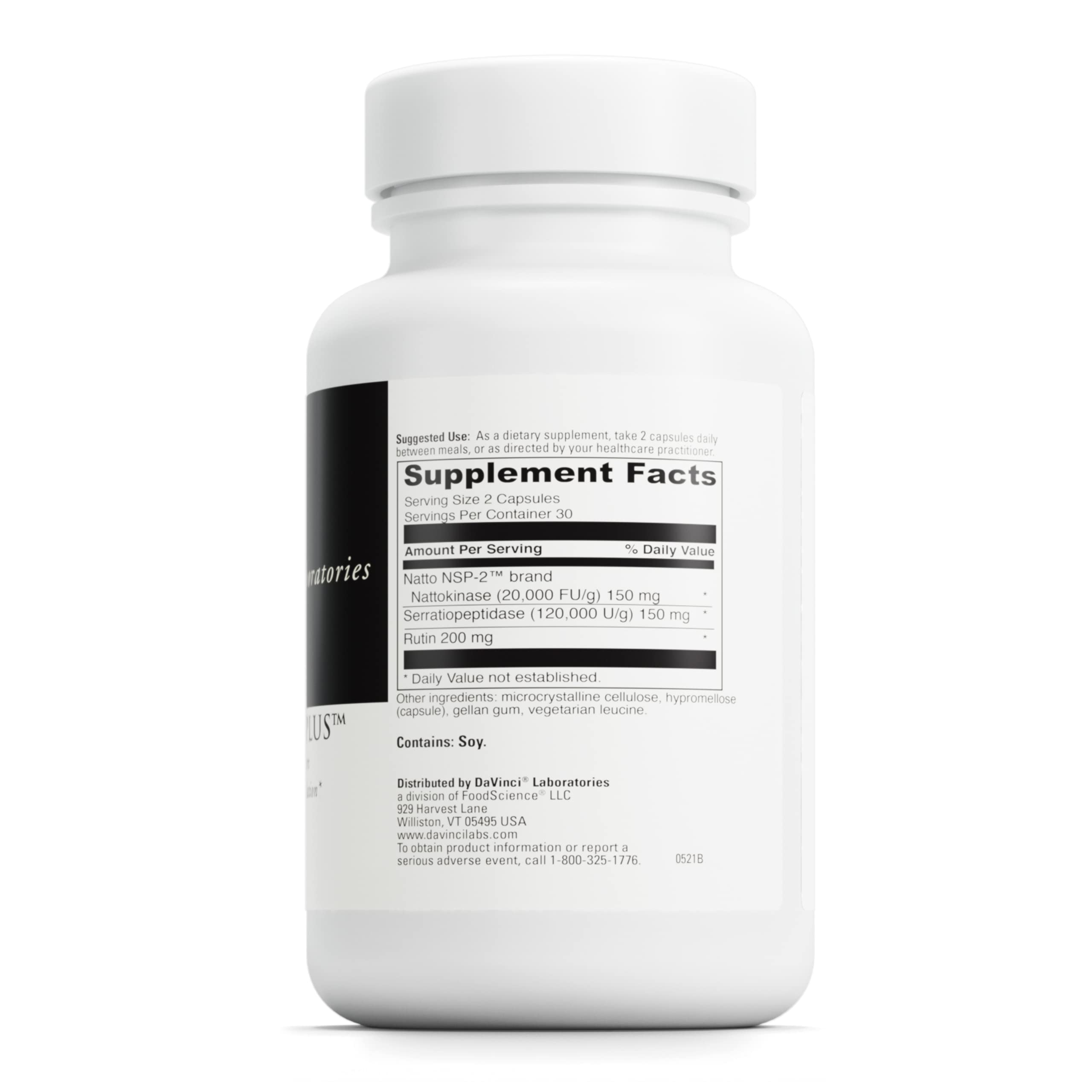 Foto 3 pulgar | Suplemento Nattokinase Plus De Davinci Labs 60 Cápsulas - Venta Internacional.
