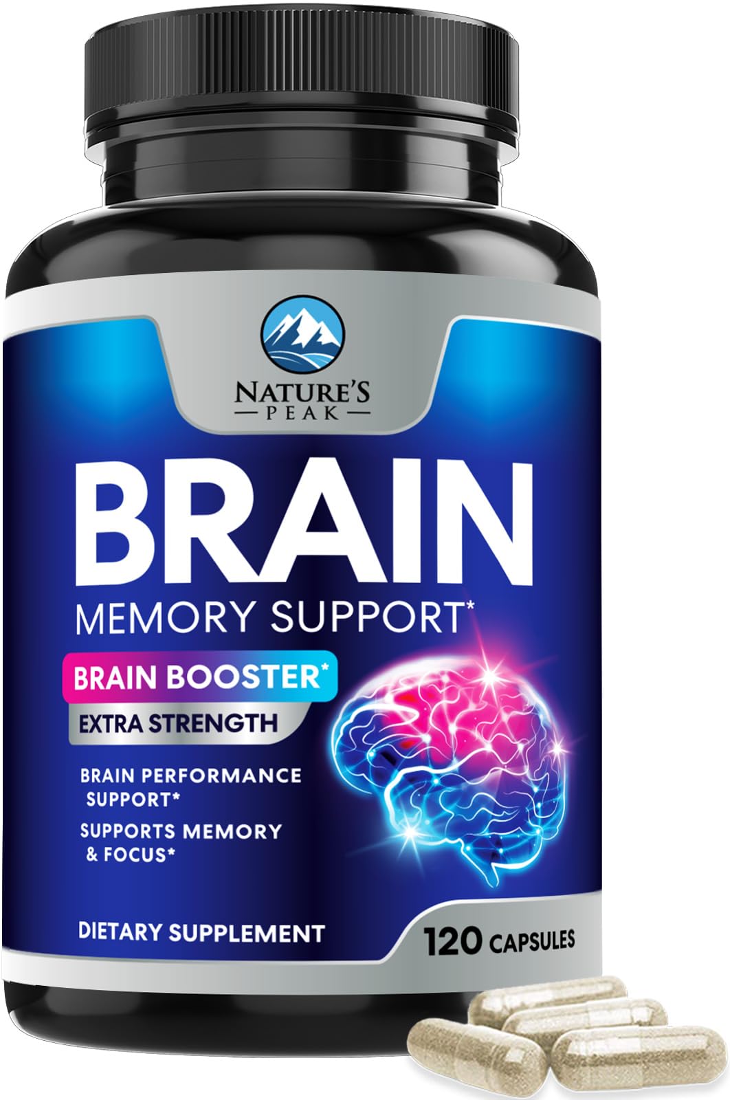 Foto 2 pulgar | Brain Supplement Nature's Peak Memory Pills 120 Cápsulas - Venta Internacional.