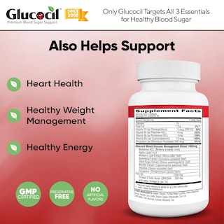 Foto 4 | Suplemento Glucocil Softgels Premium Para Aumentar El Azúcar En Sangre, Paquete De 3 - Venta Internacional.