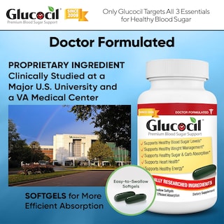 Foto 5 | Suplemento Glucocil Softgels Premium Para Aumentar El Azúcar En Sangre, Paquete De 3 - Venta Internacional.