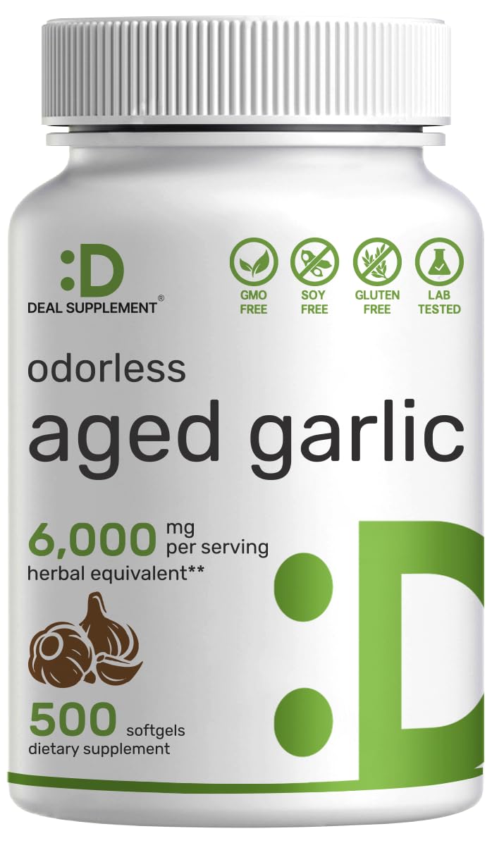 Suplemento De Ajo Envejecido Sin Olor, 6000 Mg, 500 Cápsulas Blandas - Venta Internacional.