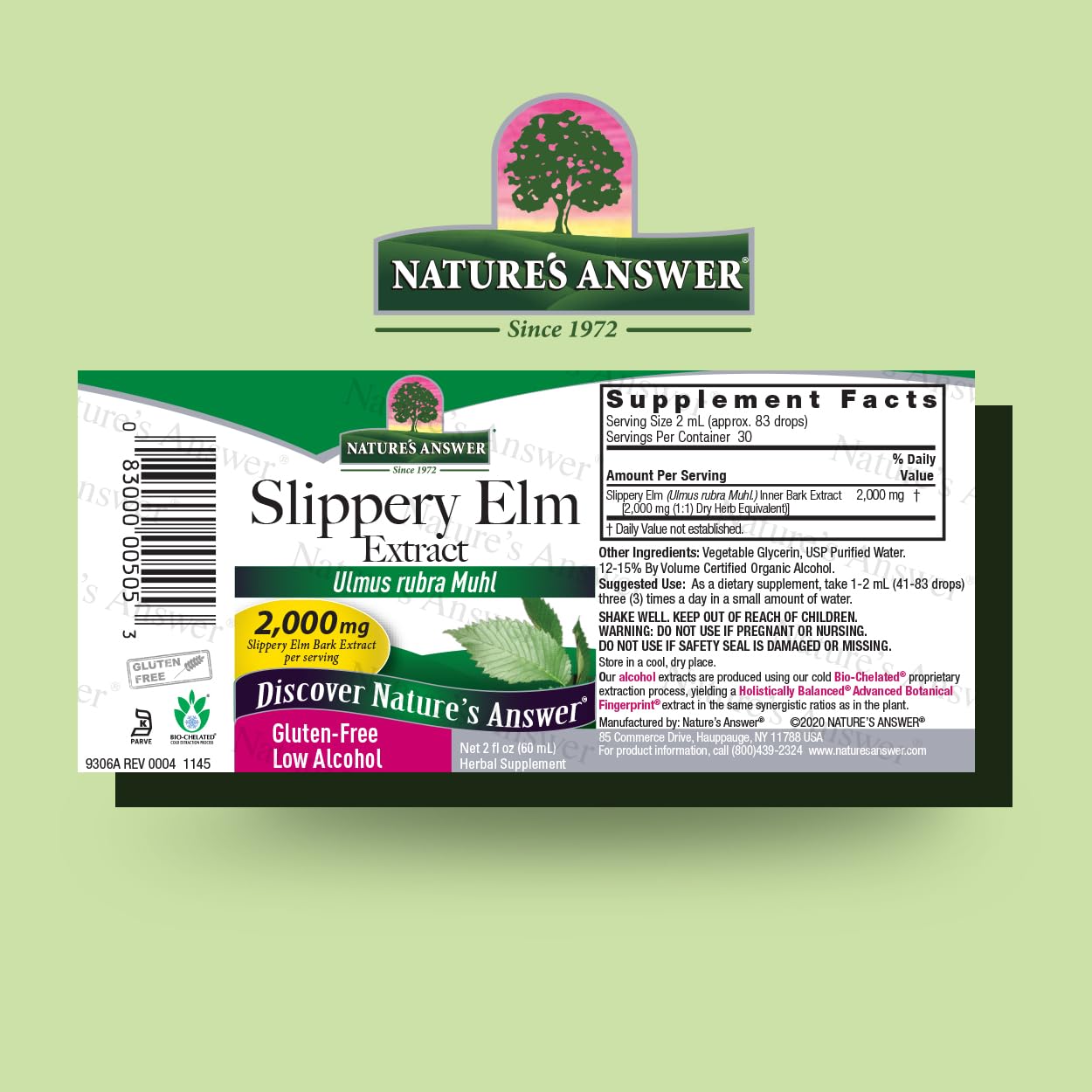 Foto 3 pulgar | Suplemento De Extracto De Olmo Resbaladizo De Nature's Answer, 60 Ml - Venta Internacional.