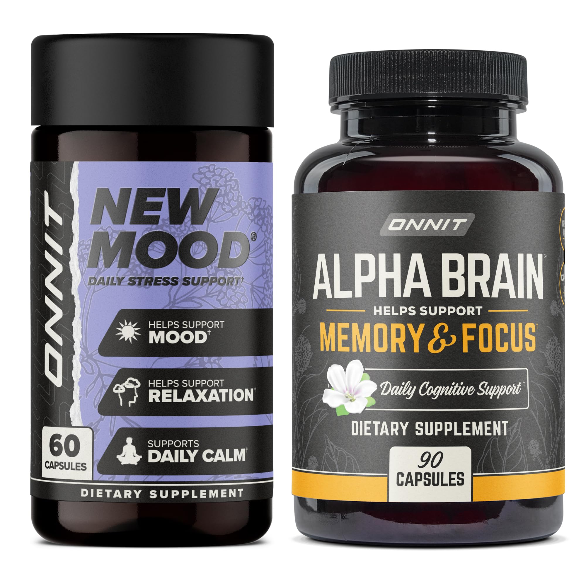 Foto 2 pulgar | Suplemento Onnit Alpha Brain 90 Cápsulas + New Mood 60 Cápsulas - Venta Internacional.