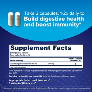 Foto 2 | Suplemento Probiótico Florastor Daily Digestive Health 100 Cápsulas - Venta Internacional.