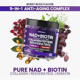 Foto 3 | Suplemento Vitamax Anti-aging Gummy Nad+, Resveratrol 60 Unidades - Venta Internacional.