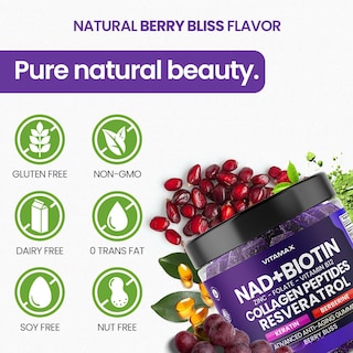 Foto 7 | Suplemento Vitamax Anti-aging Gummy Nad+, Resveratrol 60 Unidades - Venta Internacional.