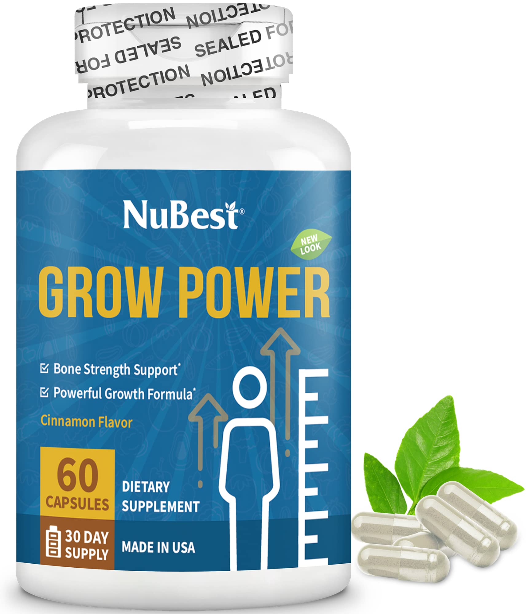 Foto 2 pulgar | Suplemento Nubest Grow Power Calcium Con Magnesio 60 Cápsulas - Venta Internacional.