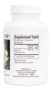 Foto 3 | Supreme Nutrition Woad Supreme 90 Cápsulas Puras De Raíz De Isatis - Venta Internacional.