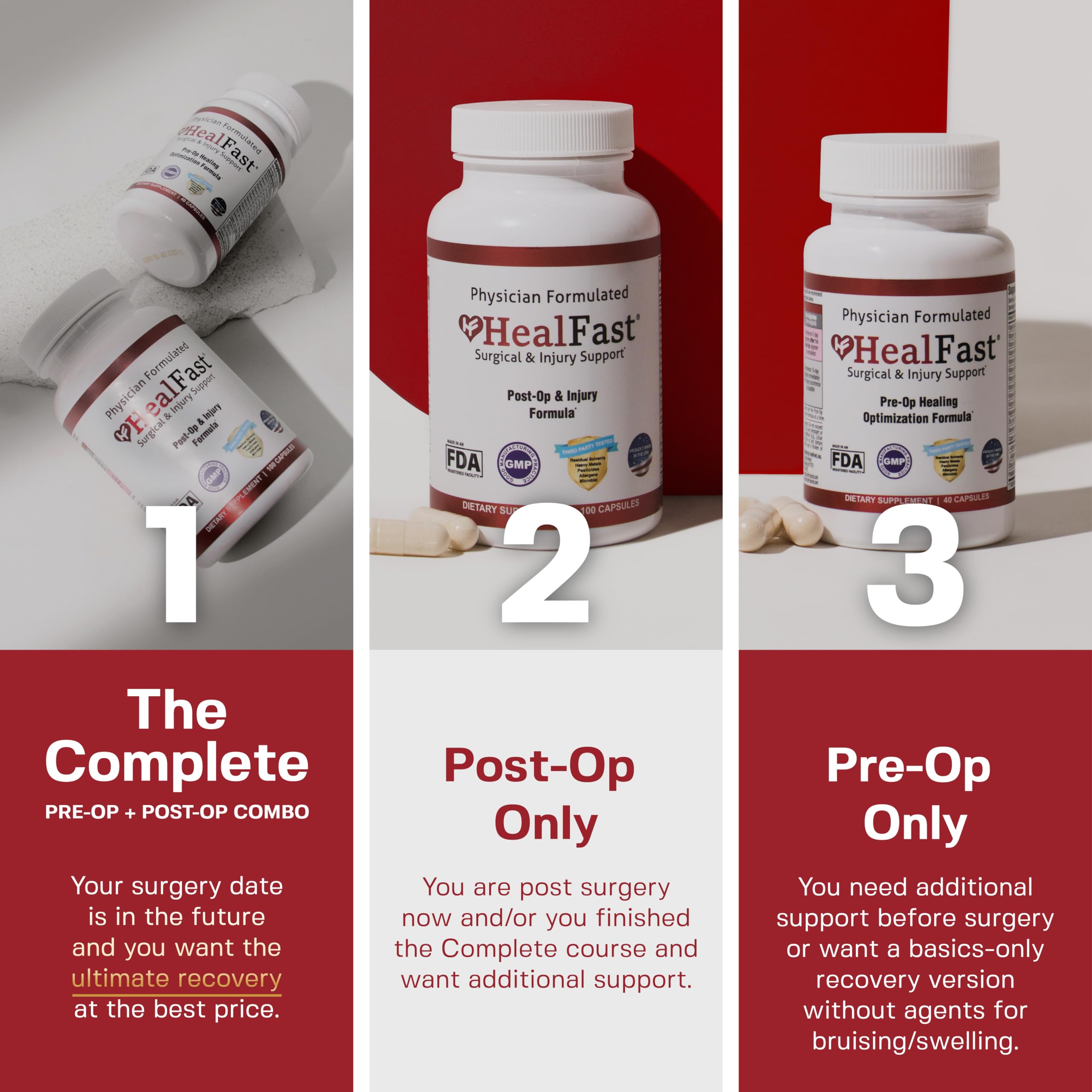 Foto 2 | Complemente La Fórmula Preoperatoria Healfast Para Cirugía Y Recuperación De Lesiones - Venta Internacional.