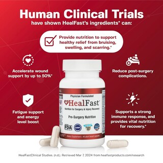 Foto 3 | Complemente La Fórmula Preoperatoria Healfast Para Cirugía Y Recuperación De Lesiones - Venta Internacional.