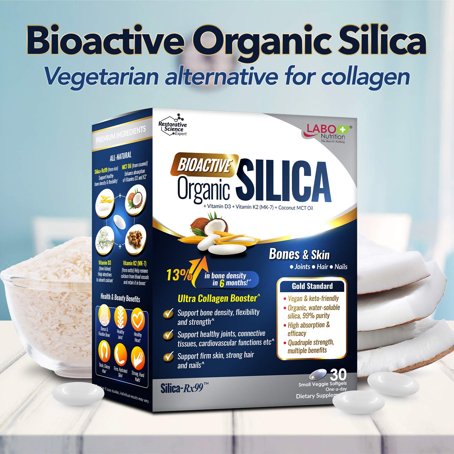 Foto 8 pulgar | Suplemento De Sílice Bioactiva De Labo Nutrition Con 42 Mg De Silicio - Venta Internacional.