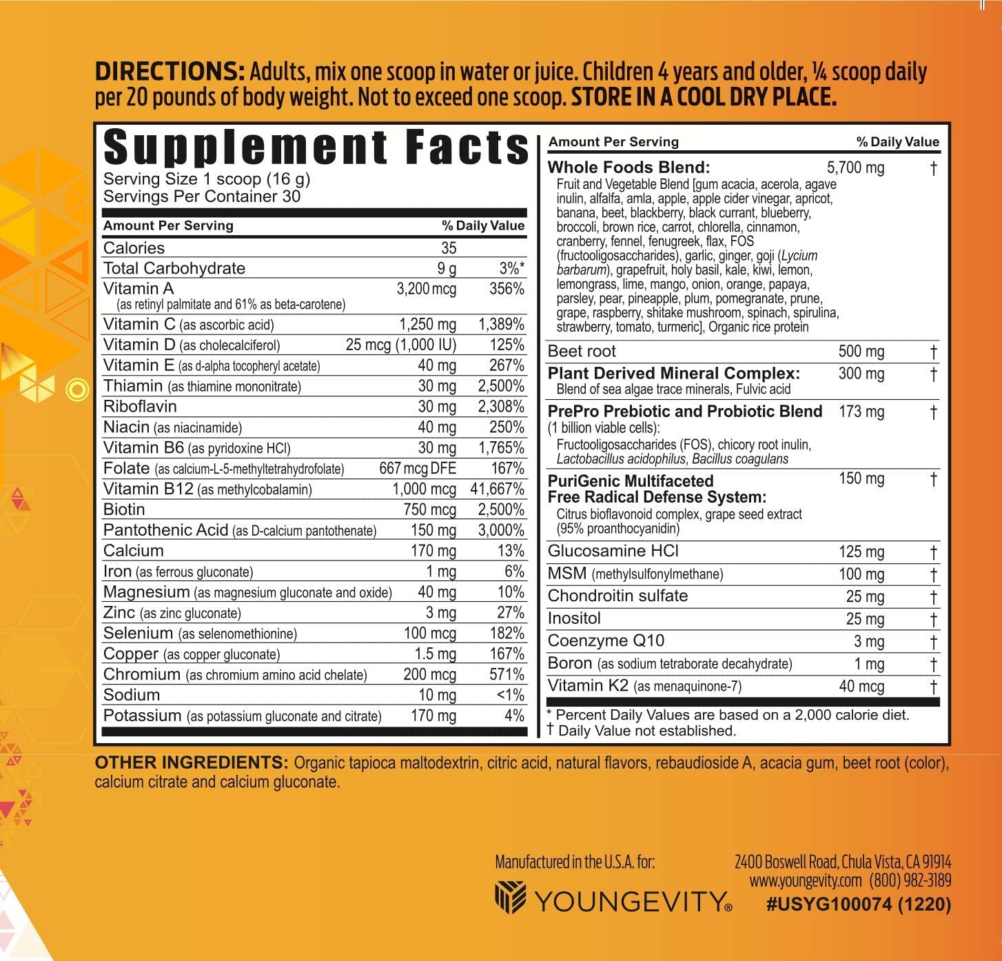 Foto 3 pulgar | Suplemento Youngevity Beyond Tangy Tangerine 2.5 Tropical - Venta Internacional.