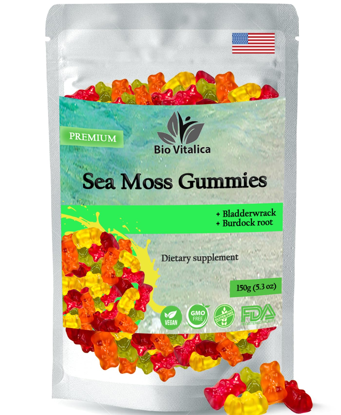 Foto 2 pulgar | Gomitas De Musgo Marino Bio Vitalica Veganas Keto Dr Sebi Diet (1) - Venta Internacional.