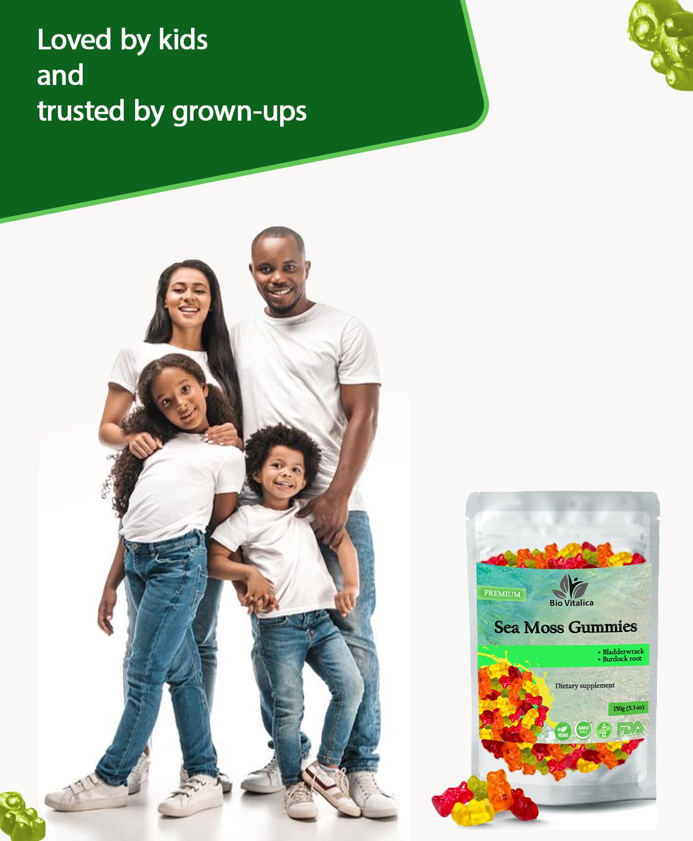 Foto 6 pulgar | Gomitas De Musgo Marino Bio Vitalica Veganas Keto Dr Sebi Diet (1) - Venta Internacional.