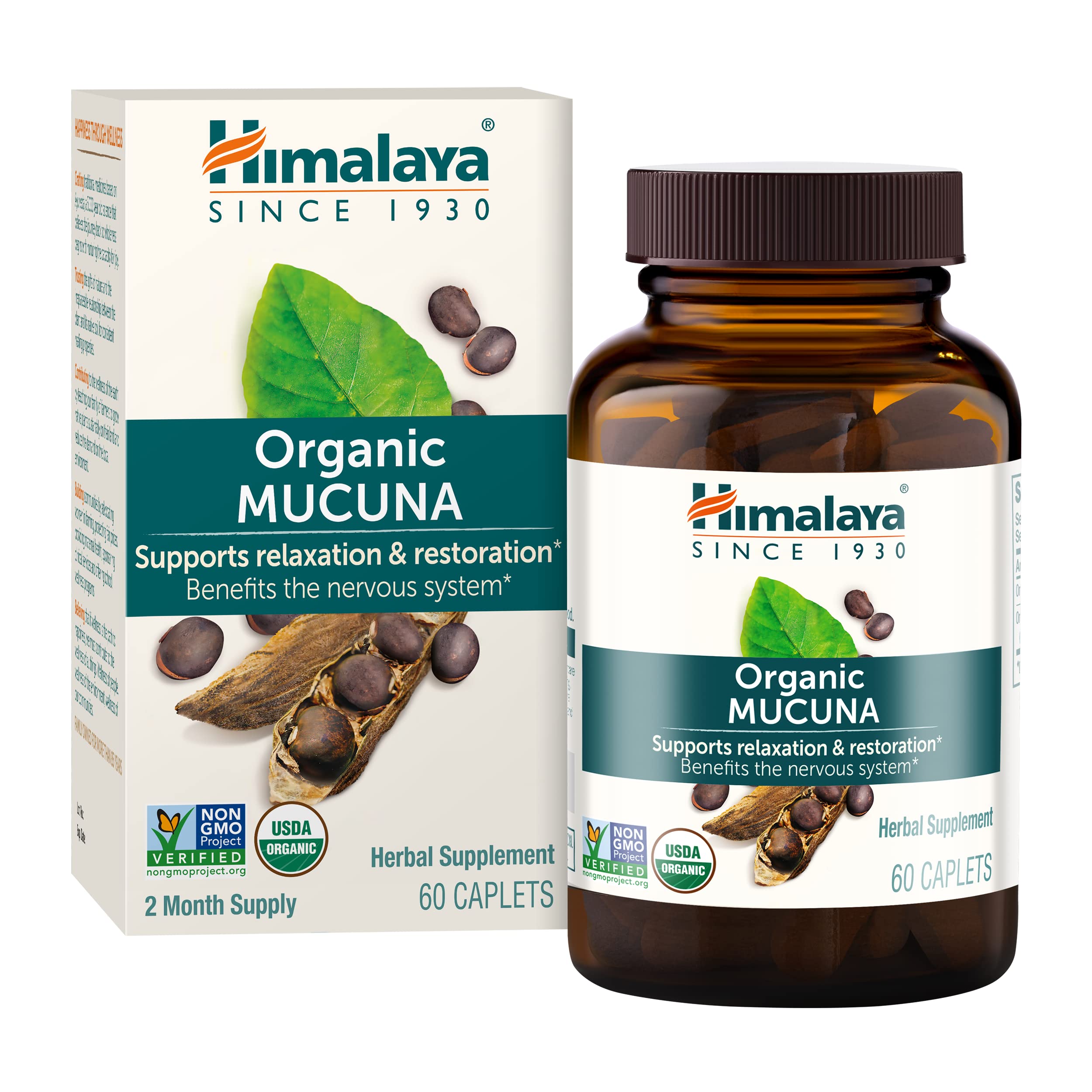 Foto 2 pulgar | Suplemento Himalaya Organic Mucuna/pruriens 600 Mg 60 Cápsulas - Venta Internacional.