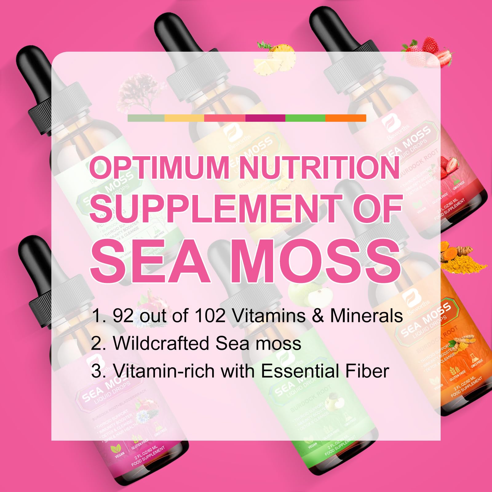 Foto 7 pulgar | Suplemento B Beworths Sea Moss En Gotas Líquidas De 120 Ml Con Aceite De Semillas Negras - Venta Internacional.