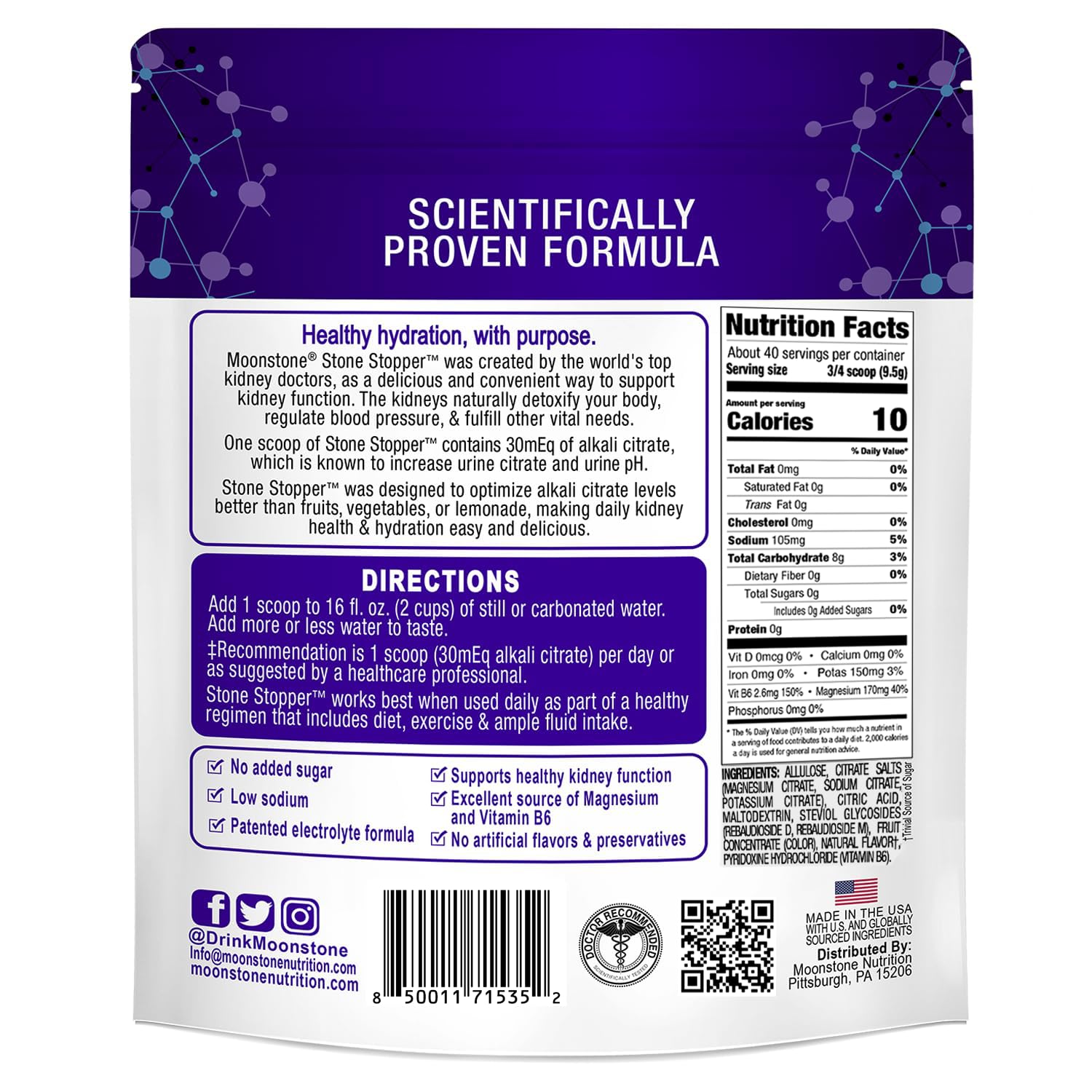 Foto 5 pulgar | Drink Mix Moonstone Stopper Wild Berry, Suministro De 30 Días - Venta Internacional.