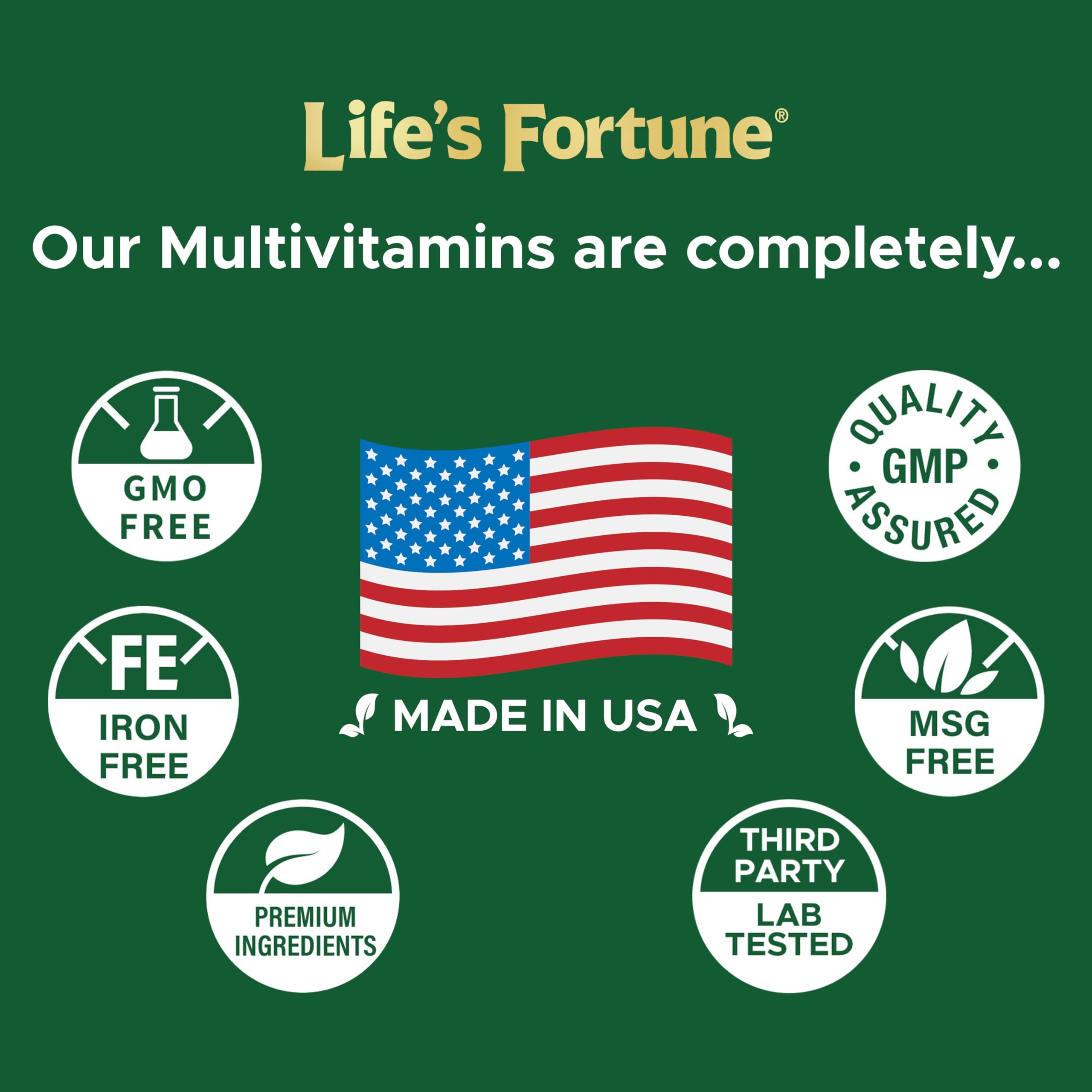 Foto 6 pulgar | Suplemento Multivitamínico Life's Fortune, 180 Comprimidos - Venta Internacional.