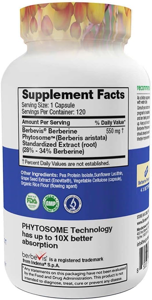 Foto 4 pulgar | Suplemento Feel Good Superfoods Berberine Phytosome 120 Cápsulas - Venta Internacional.