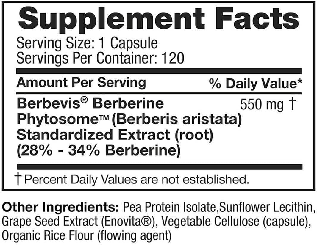 Foto 5 pulgar | Suplemento Feel Good Superfoods Berberine Phytosome 120 Cápsulas - Venta Internacional.