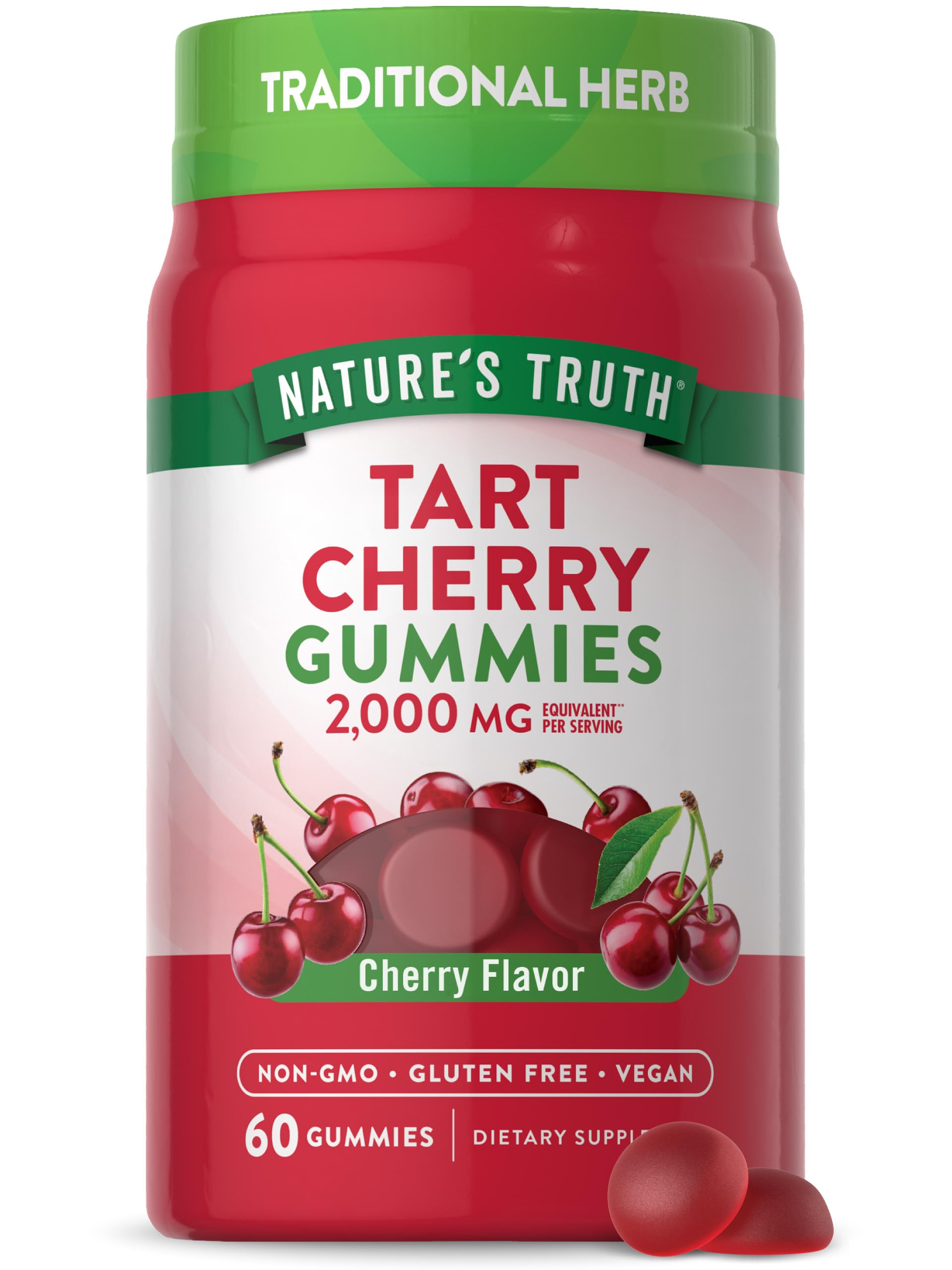 Foto 2 pulgar | Suplemento Nature's Truth Tart Cherry Gummies, 2000 Mg, 60 Unidades - Venta Internacional.
