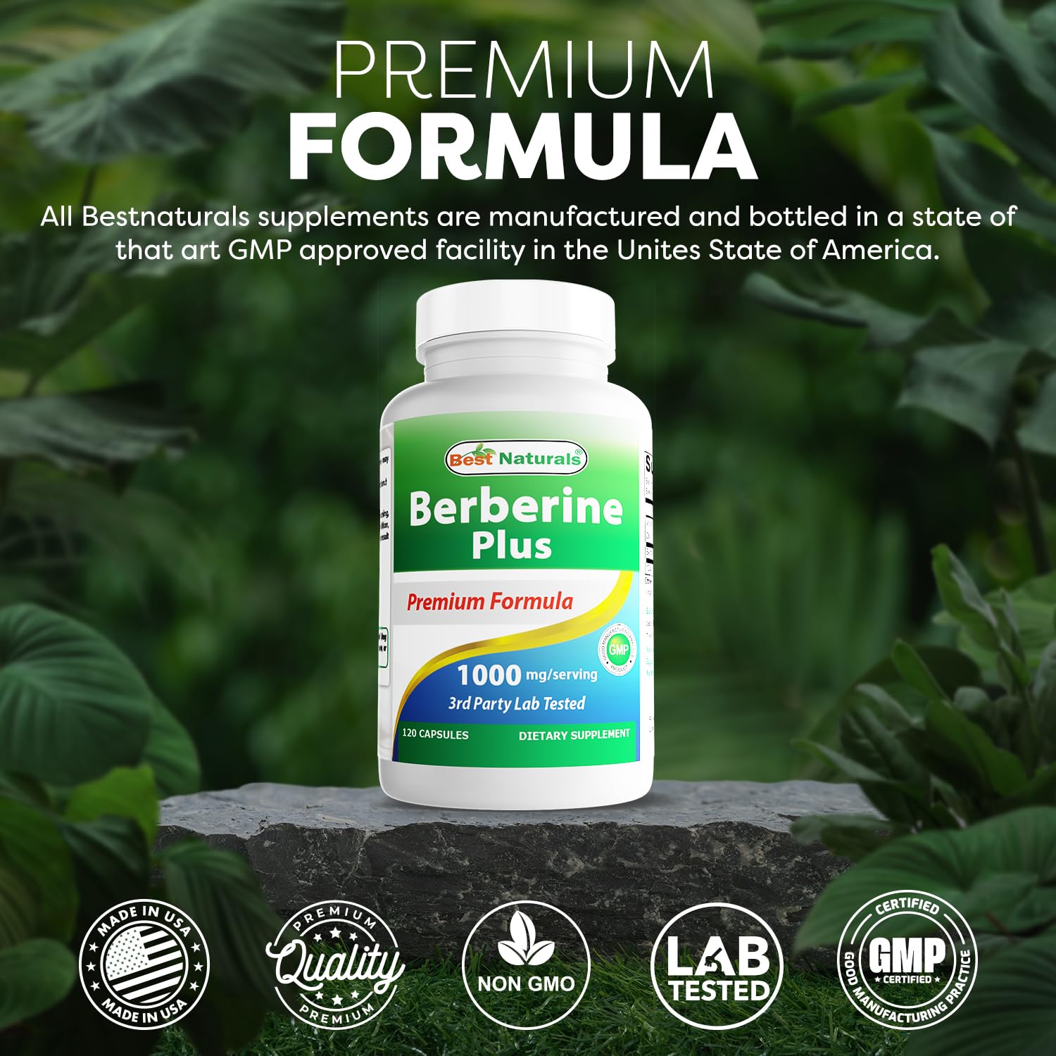 Foto 6 pulgar | Suplemento Best Naturals Berberine Plus 1000 Mg 120 Cápsulas X 2 - Venta Internacional.
