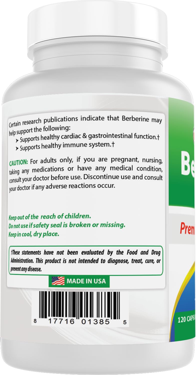 Foto 8 pulgar | Suplemento Best Naturals Berberine Plus 1000 Mg 120 Cápsulas X 2 - Venta Internacional.