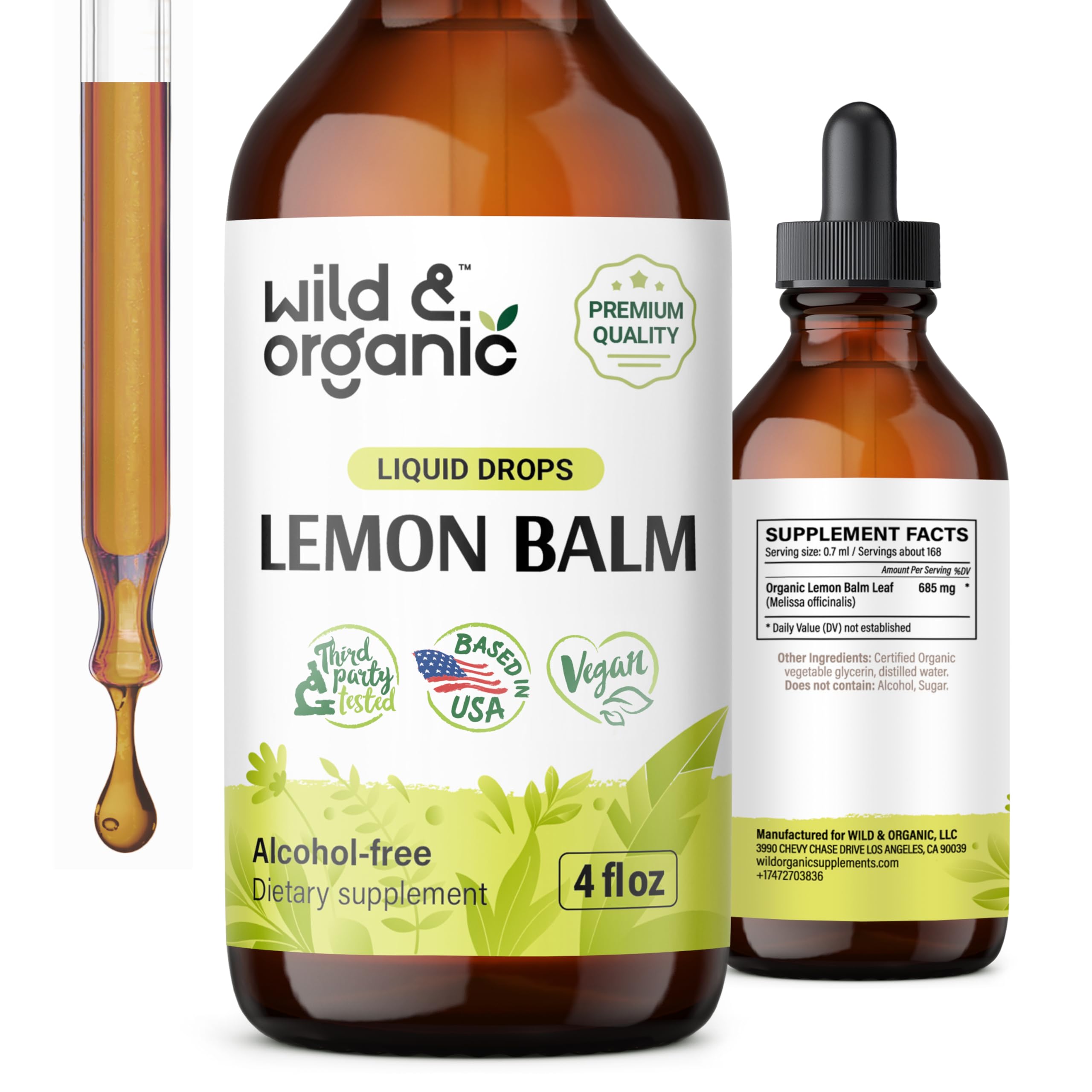 Foto 2 pulgar | Suplemento De Tintura De Bálsamo De Limón Wild & Organic 120 Ml - Venta Internacional.
