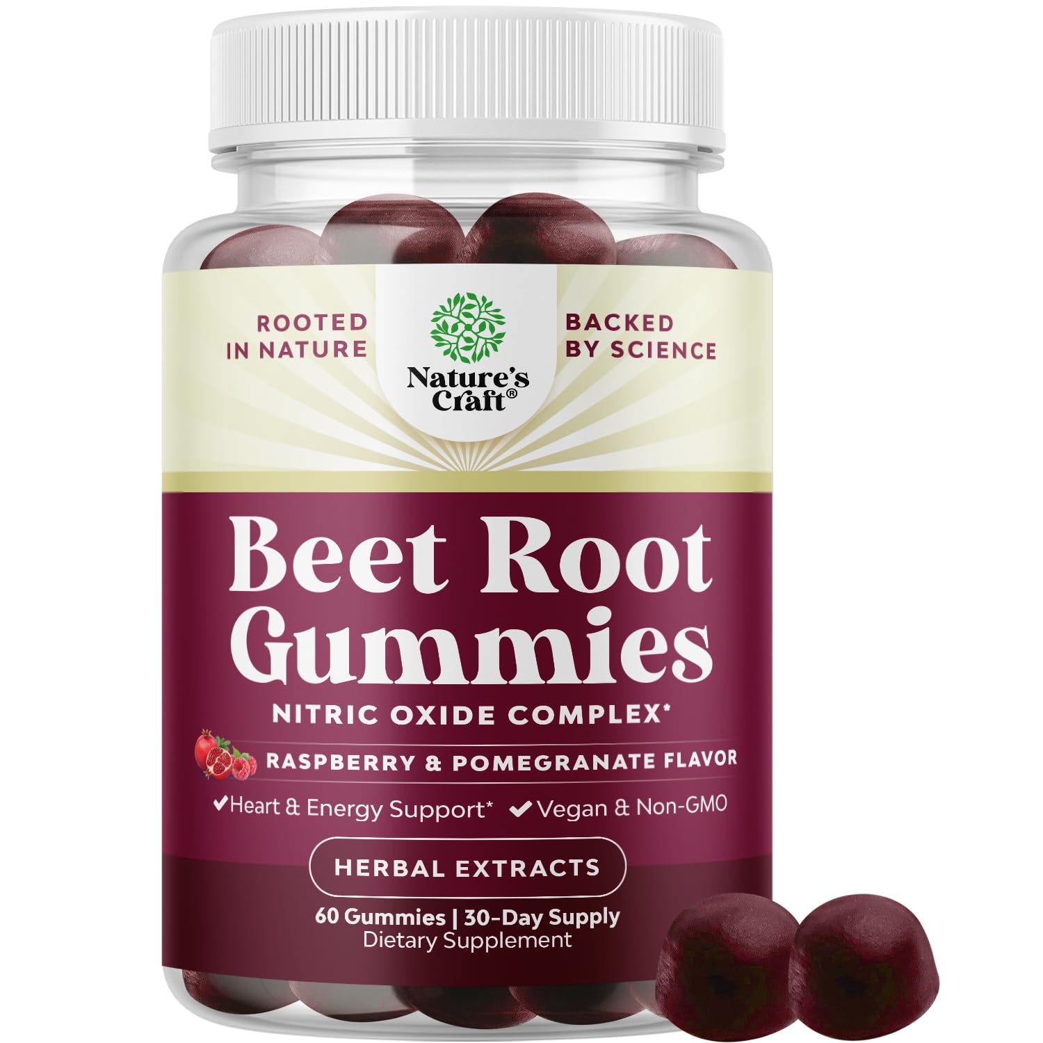 Gomitas De Raíz De Remolacha Natures Craft Flow Boosting, Suministro Para 1 Mes - Venta Internacional.