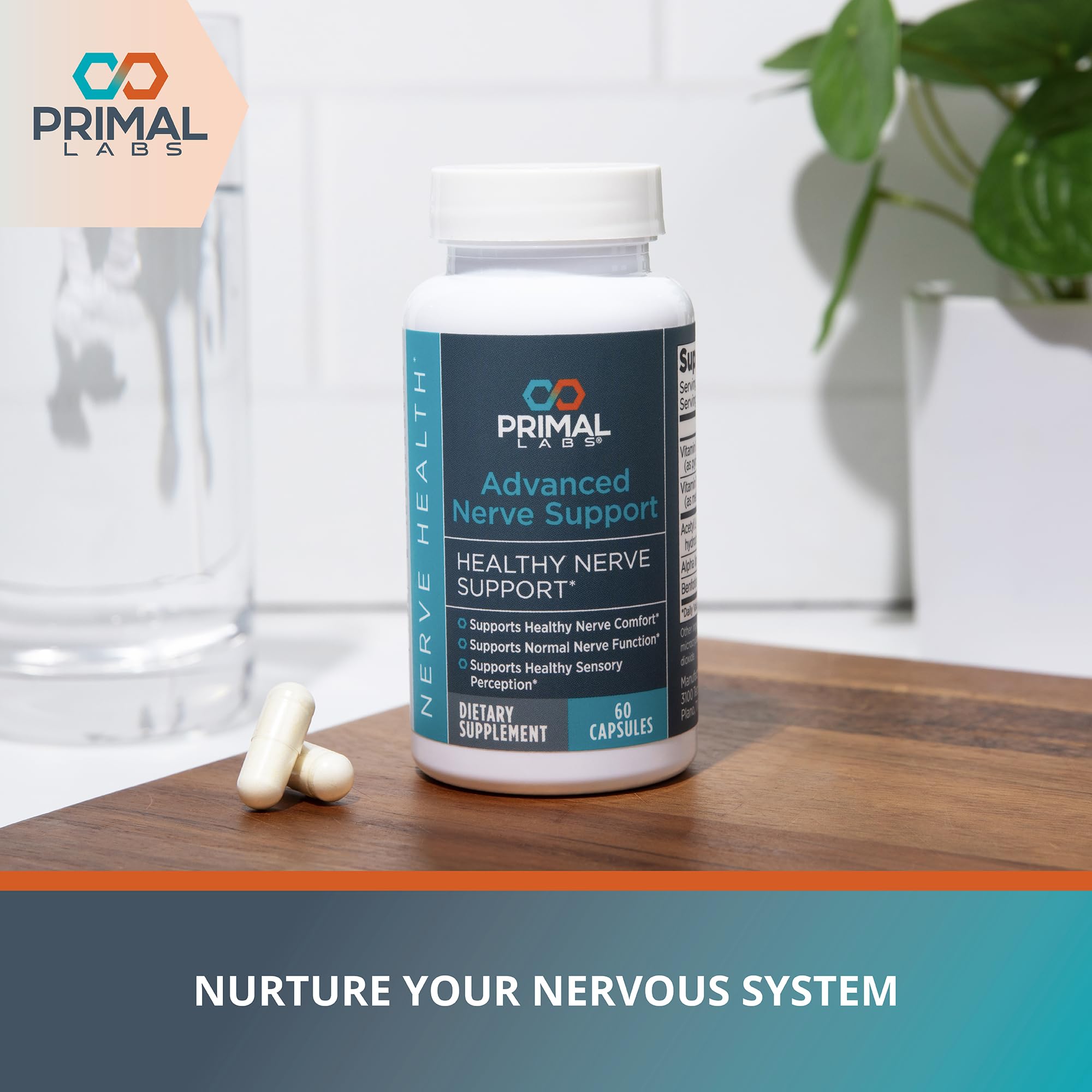 Foto 4 pulgar | Suplemento Primal Labs Advanced Nerve Support 60 Cápsulas - Venta Internacional.
