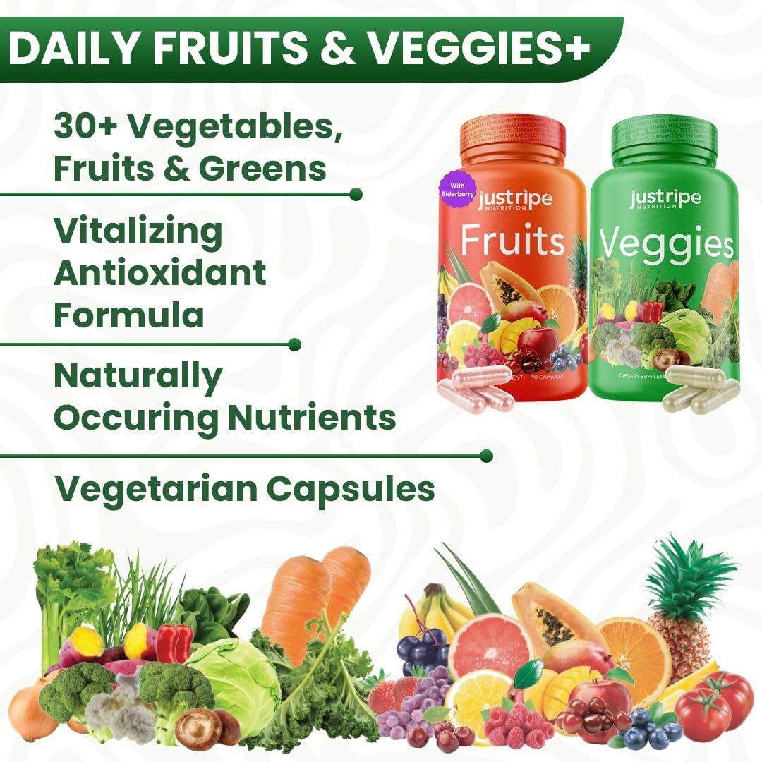 Foto 4 pulgar | Suplemento De Frutas Y Verduras Just Ripe Nutrition, 180 Cápsulas - Venta Internacional.