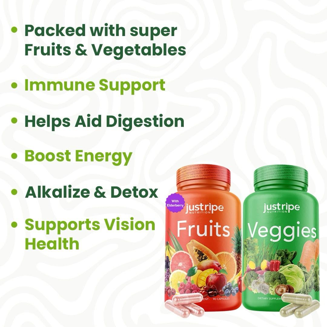 Foto 5 pulgar | Suplemento De Frutas Y Verduras Just Ripe Nutrition, 180 Cápsulas - Venta Internacional.