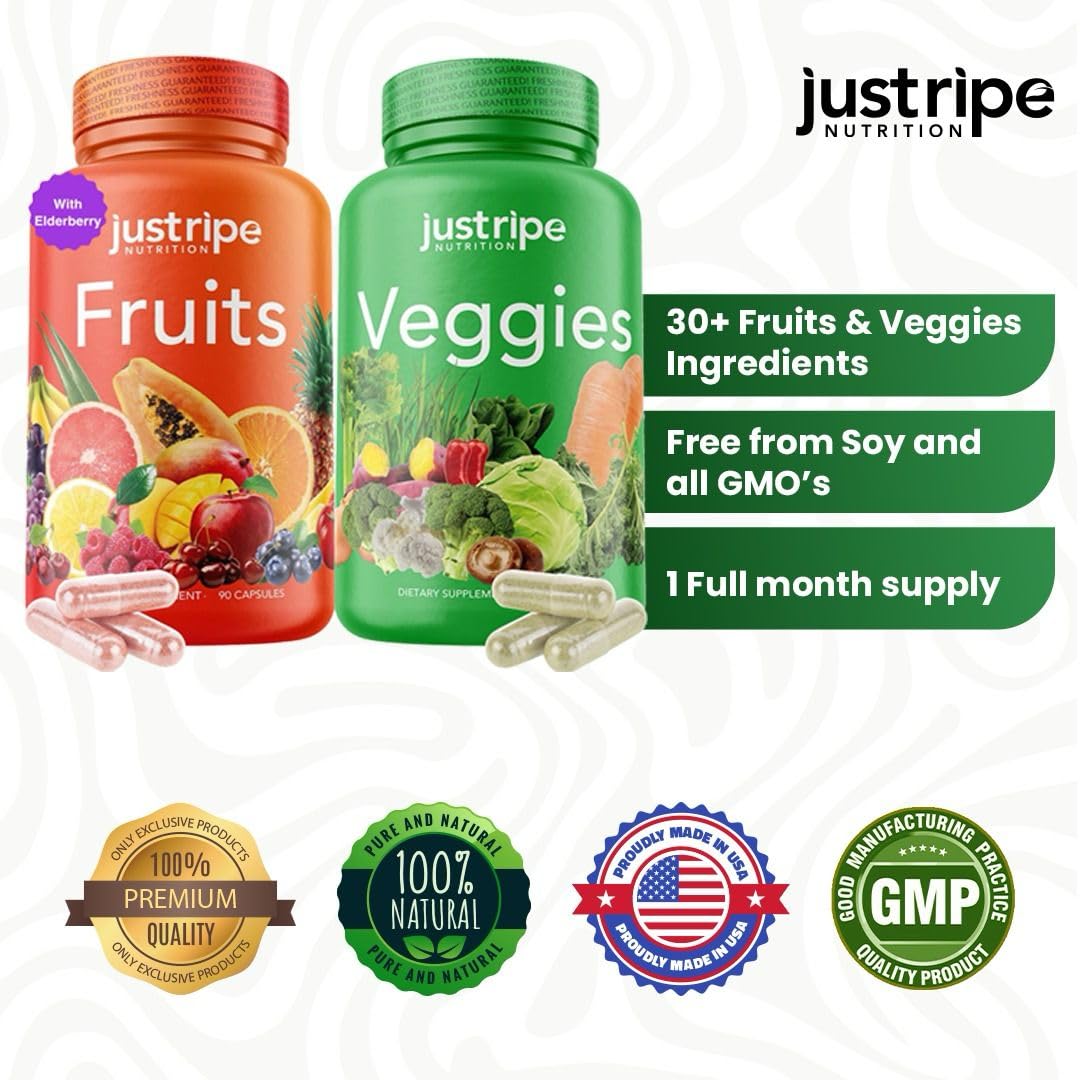 Foto 7 pulgar | Suplemento De Frutas Y Verduras Just Ripe Nutrition, 180 Cápsulas - Venta Internacional.