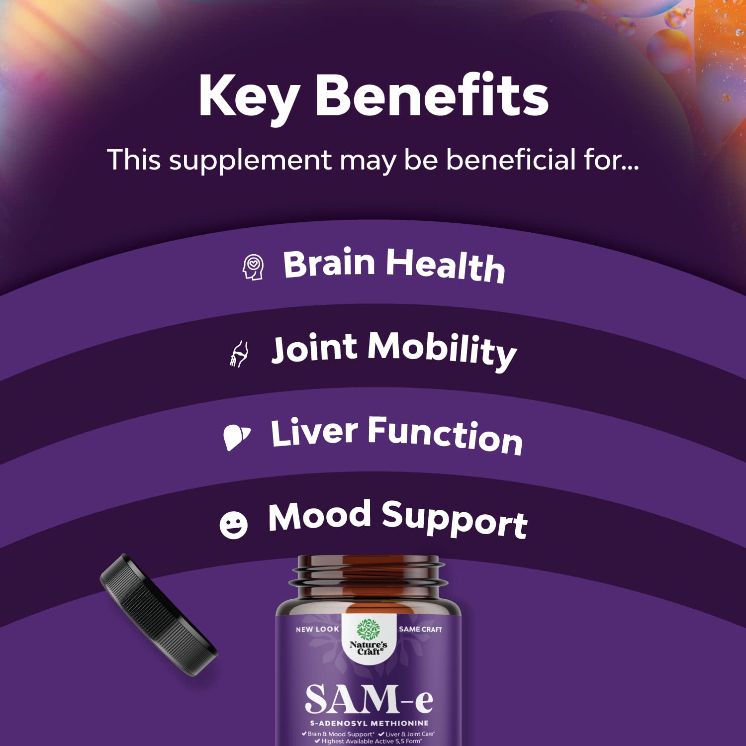 Foto 5 | Suplemento Natures Craft Sam-E 200 mg para Mejorar Estado de Ánimo 60 Porciones - Venta Internacional