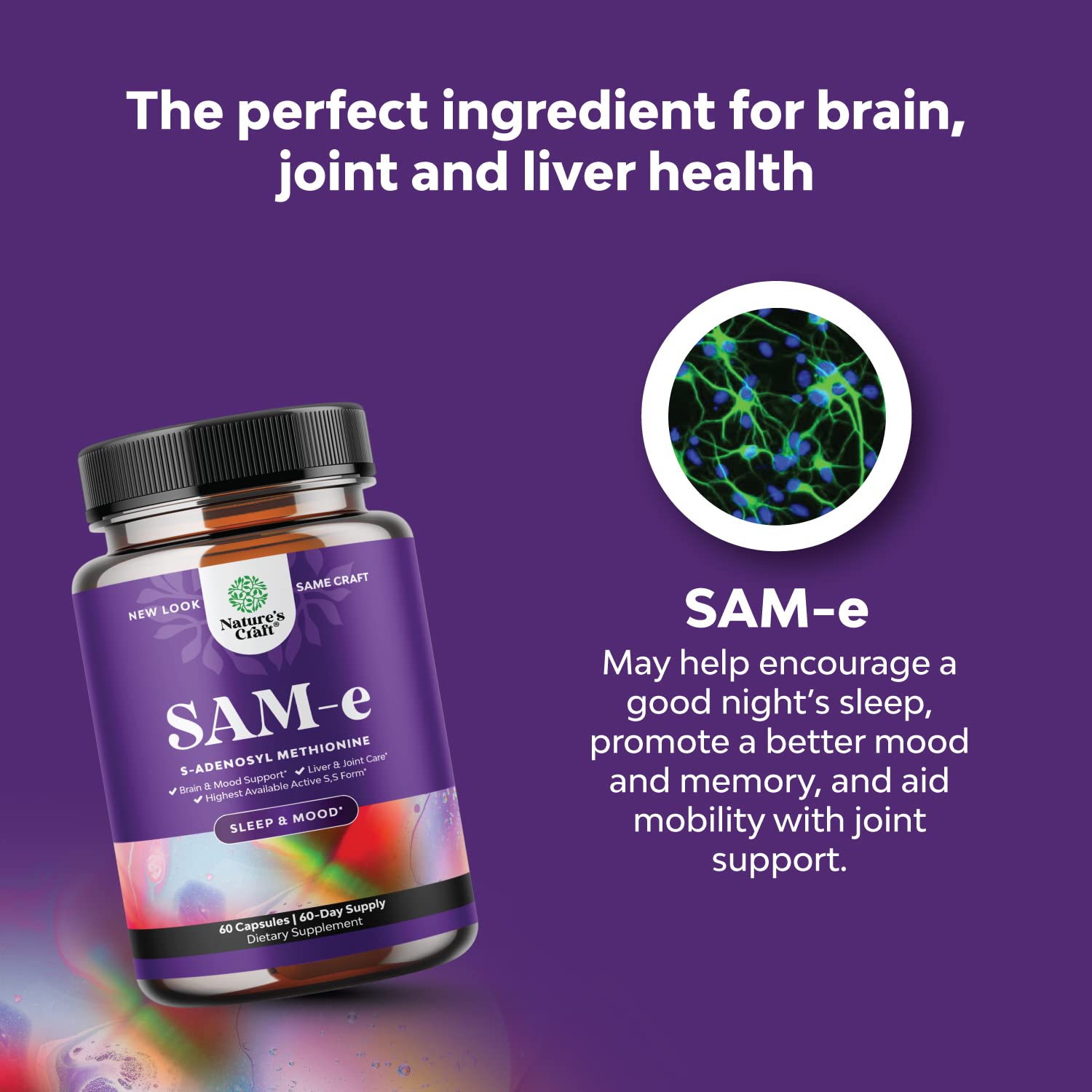 Foto 6 | Suplemento Natures Craft Sam-E 200 mg para Mejorar Estado de Ánimo 60 Porciones - Venta Internacional