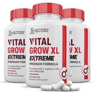 Foto 1 | Suplemento Justified Laboratories Vital Grow Xl Extreme 3 Piezas-Venta Internacional