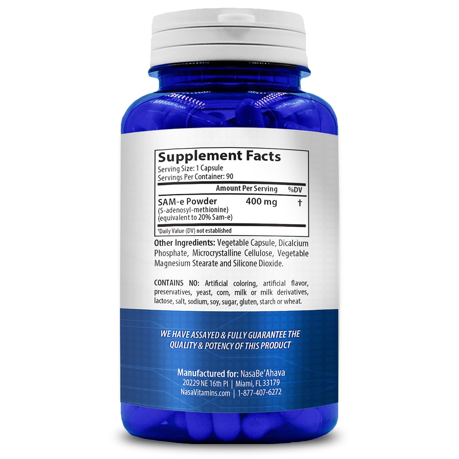 Foto 3 pulgar | Suplemento Nasabeahava Sam-E 400 mg de S-Adenosil-L-Metionina - Venta Internacional