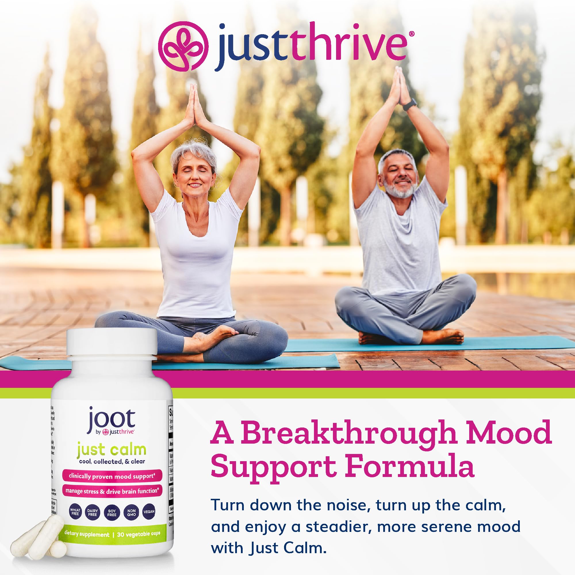 Foto 4 pulgar | Suplemento Just Thrive Just Calm Cortisol Manager 30 Cápsulas - Venta Internacional.