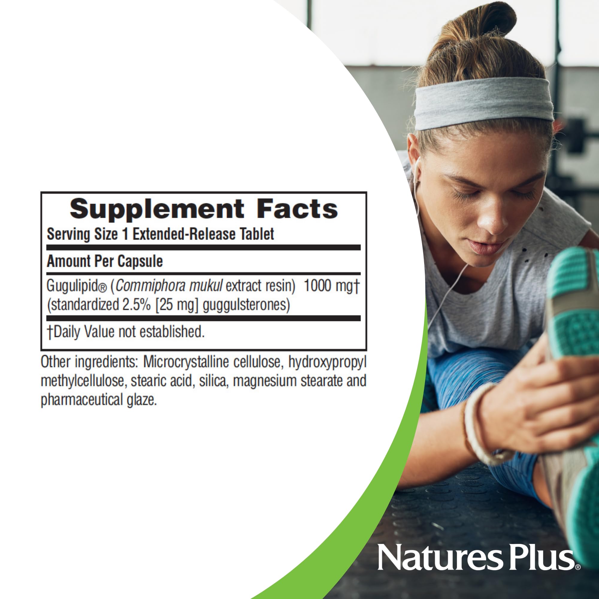Foto 6 pulgar | Suplemento Natures Plus Herbal Actives Gugulipid 1000 Mg - Venta Internacional.