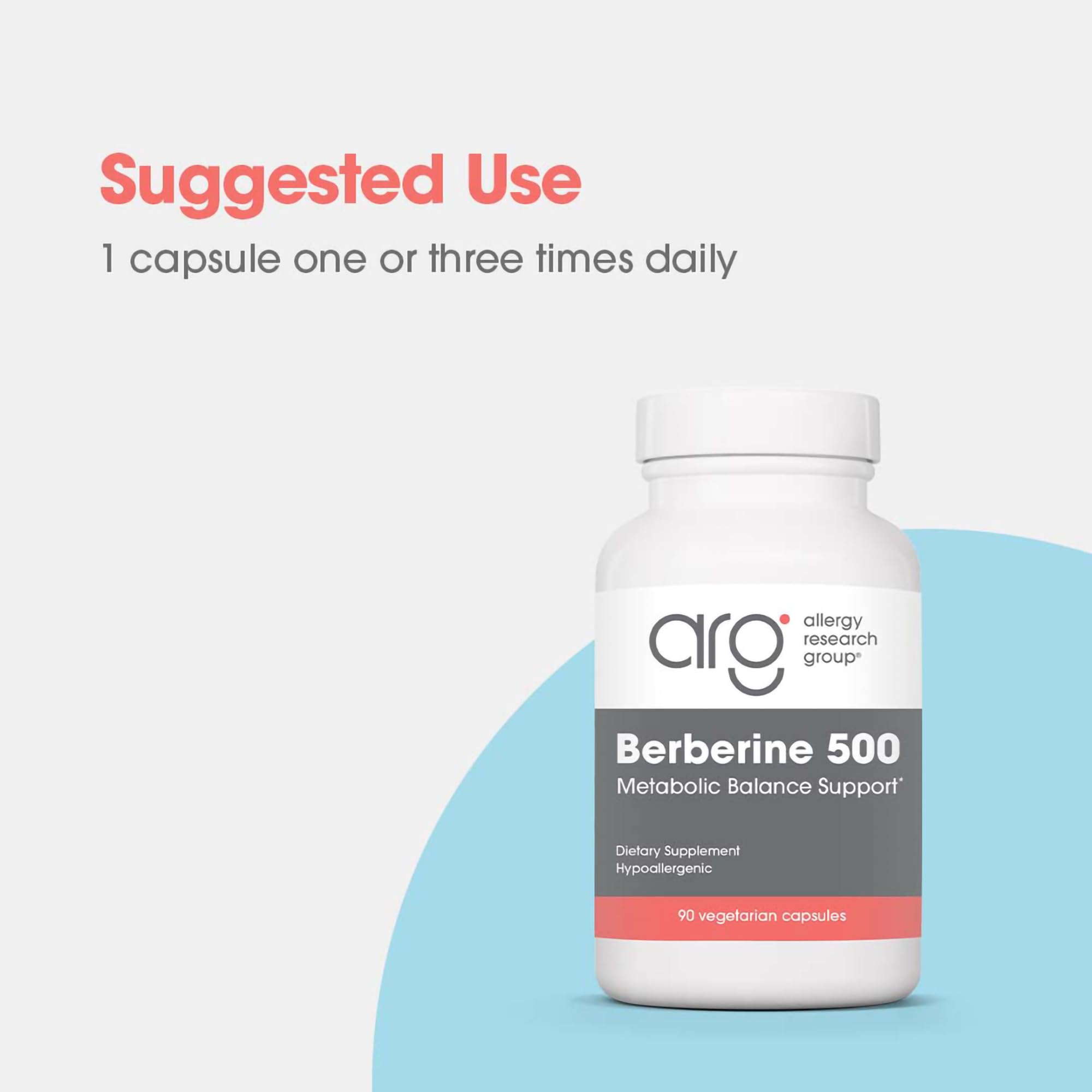 Foto 6 | Suplemento de Berberina Allergy Research Group 500 mg 90 Cápsulas - Venta Internacional